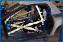 Masking off The roll cage for paint and body